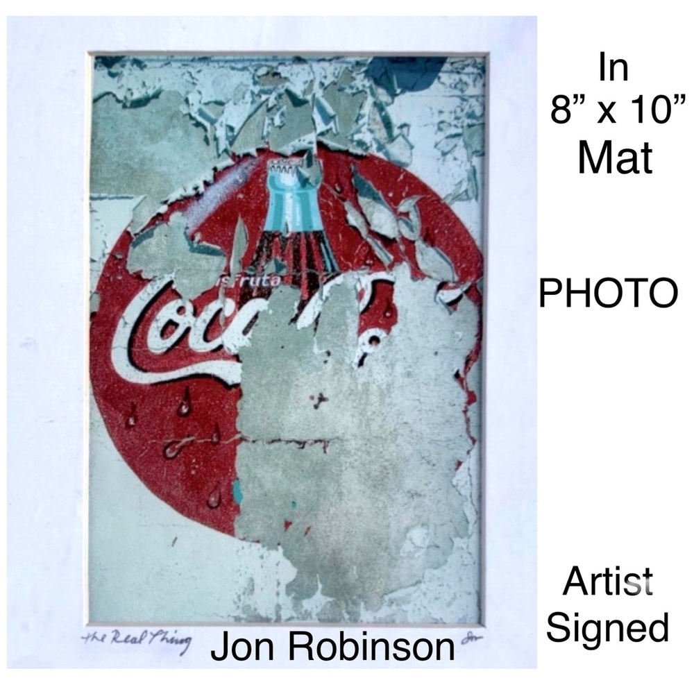 NEW ⭐️ Coca Cola 🖼️ COLLECTOR Artist signed, 8x10 Mat, ready to frame 🖼️ SEALED